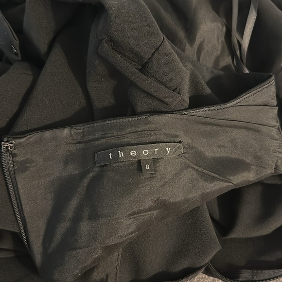 Theory Pantsuit Jumpsuit One Piece Halter Sleeveless Open Back Black Size 8 - Picture 11 of 11